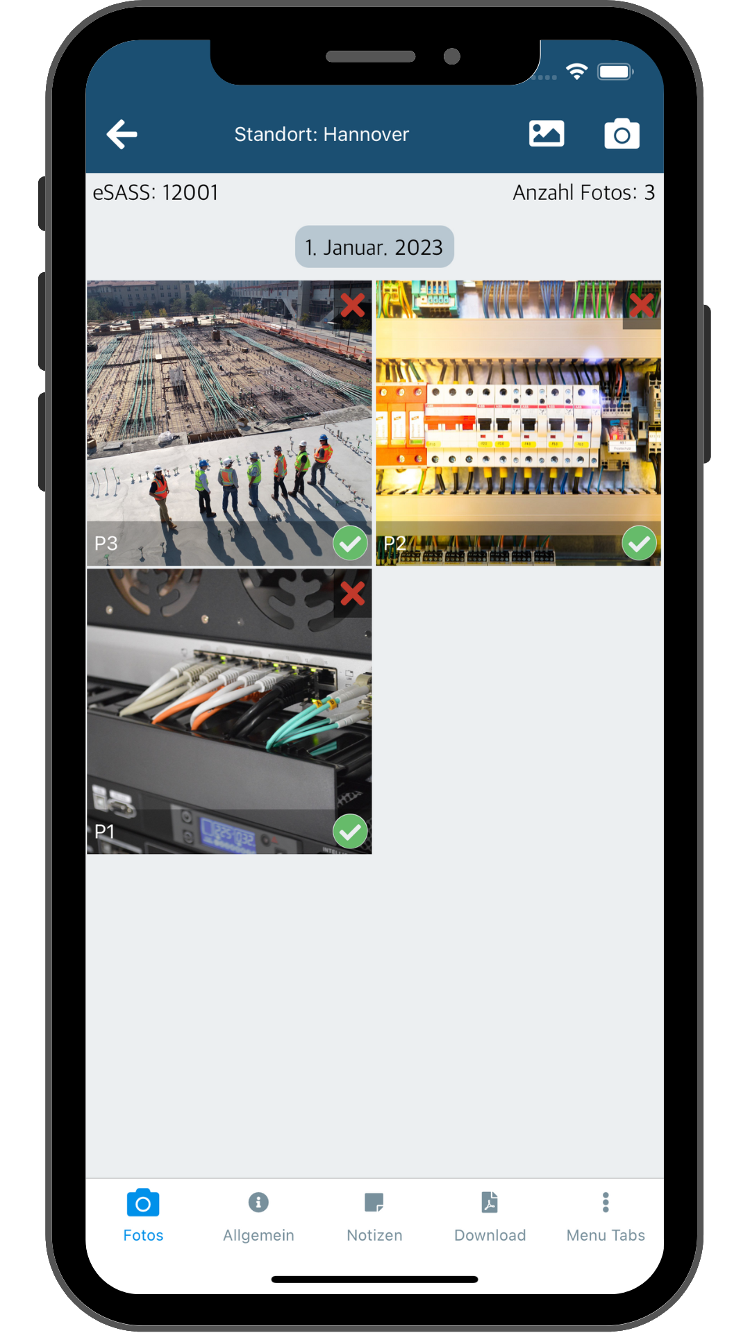 eSASS-App Screenshot 1