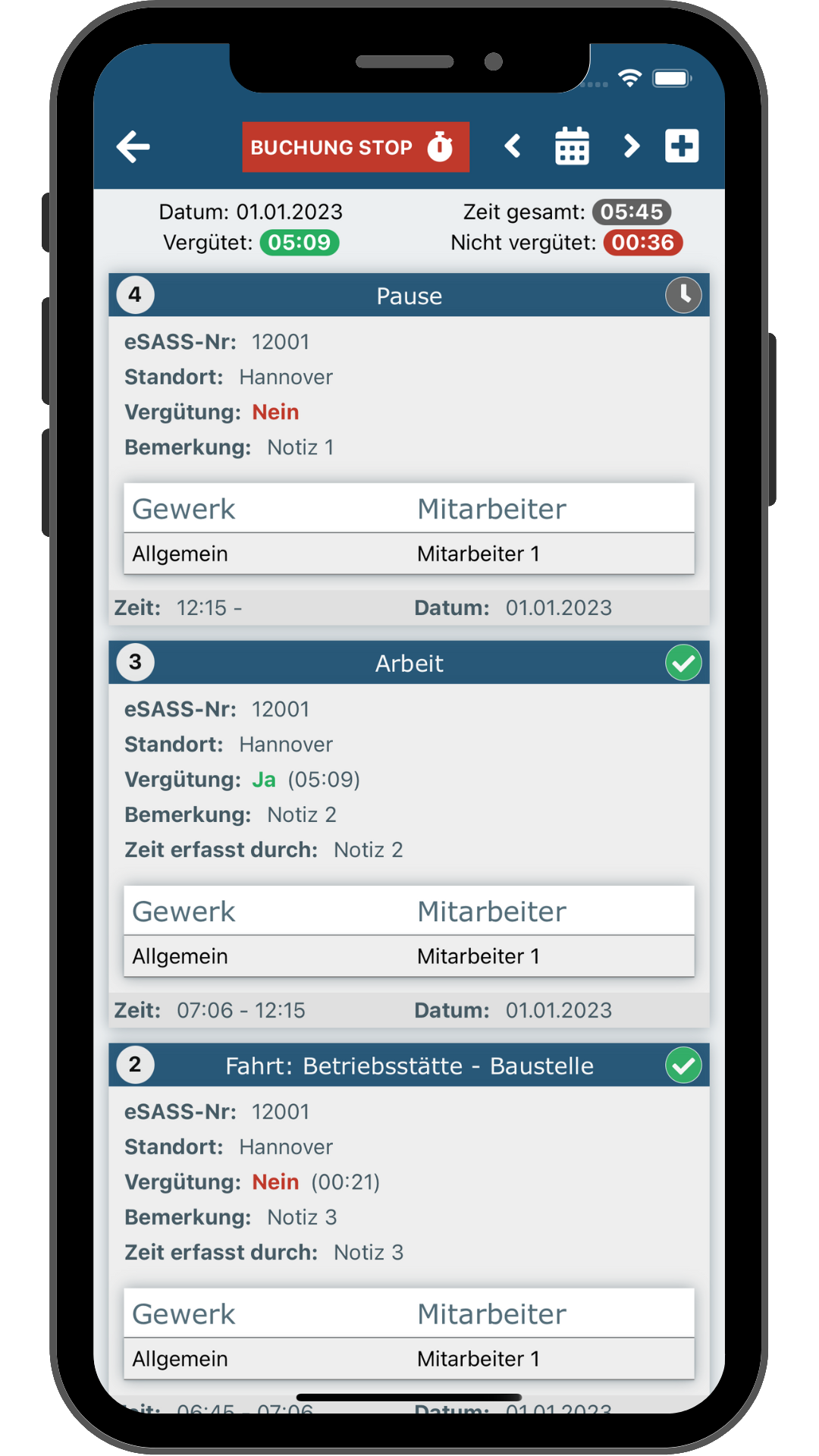 eSASS-App Screenshot 3